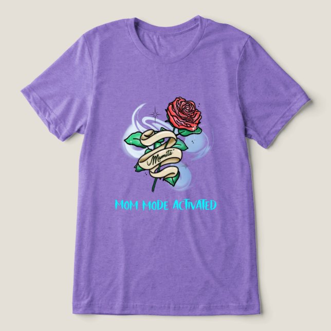 Mamita Mom Mode Activated Working Mom Tri-Blend Shirt (Design Vorderseite)