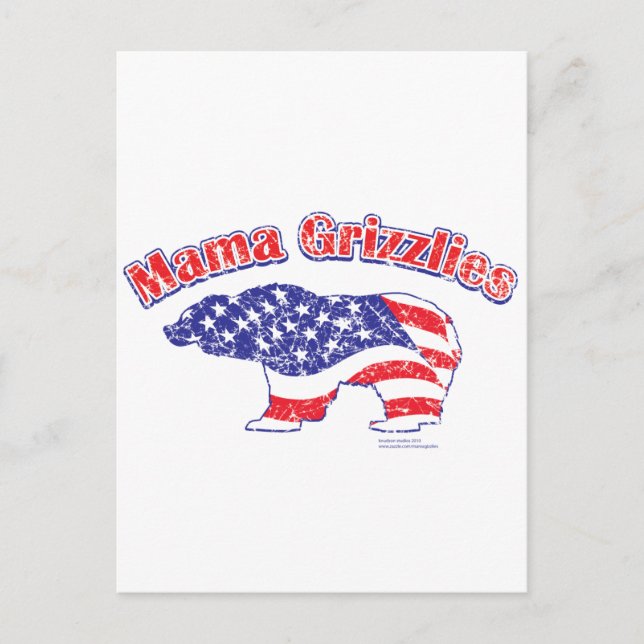 Mamma-Grizzly gestört Postkarte (Vorderseite)