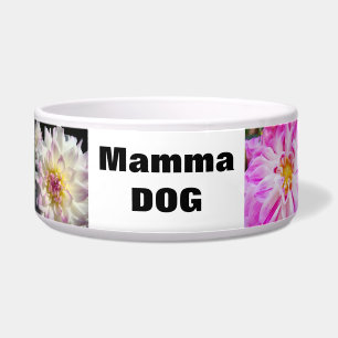 Mamma Hund Futter Wasserschale Dahlie Blumen Napf