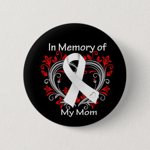 Mamma - im Gedächtnis-Lungenkrebs-Herzen Button