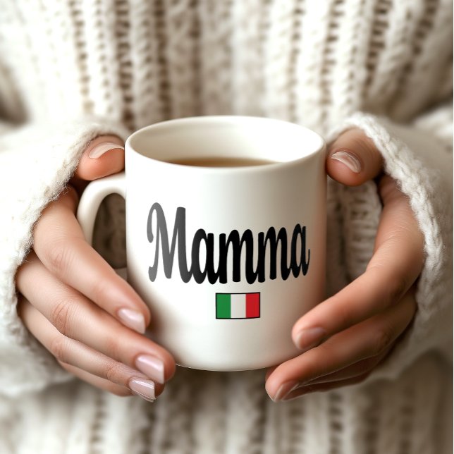 Mamma Italian Flag Mug - Mom Kaffeetasse (Mamma Italian Flag Mug - Special Gift for Italian Mothers)