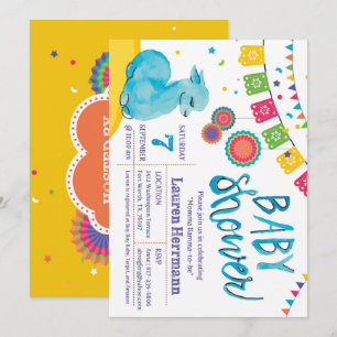 Mamma Lama Babydusche Einladung