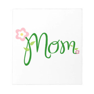 Mamma-Liebe-Blumenherz-Blüten-Rebe-Schicksals-Spor Notizblock