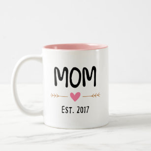 Mamma-Liebe est 2017 Zweifarbige Tasse