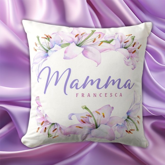 Mamma Lilies - Personalisiertes Muttergeschenk Kissen (Von Creator hochgeladen)