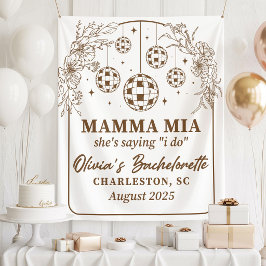 Mamma Mia Bachelorette Party Banner, She's Saying  Wandteppich