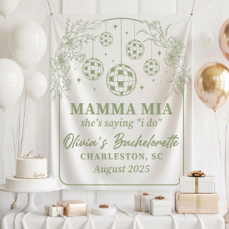 Mamma Mia Bachelorette Party Banner, She's Saying Wandteppich