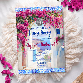 Mamma Mia Blue Tile Diskothek Ball Brautparty Einladung