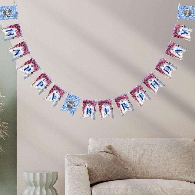 Mamma Mia Griechische Insel Disco Ball Happy Birth Wimpelkette (Von Creator hochgeladen)