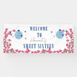 Mamma Mia Santorini Blue Tile Bougainvillea 16. Banner
