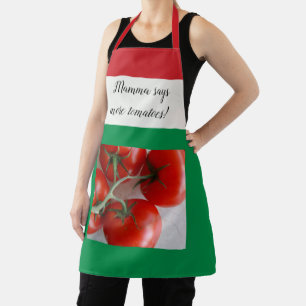 Mamma sagt mehr Tomaten italienische Flagge Schürze