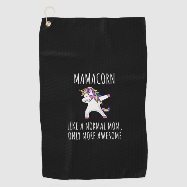 Mammacorn wie eine Mama nur Phantastische Dabbing  Golfhandtuch (Vorderseite)