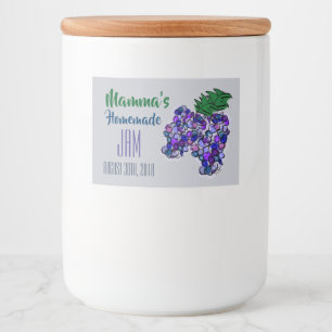 Mammas hausgemachte Marmelade-Trauben anpassen Lebensmitteletikett