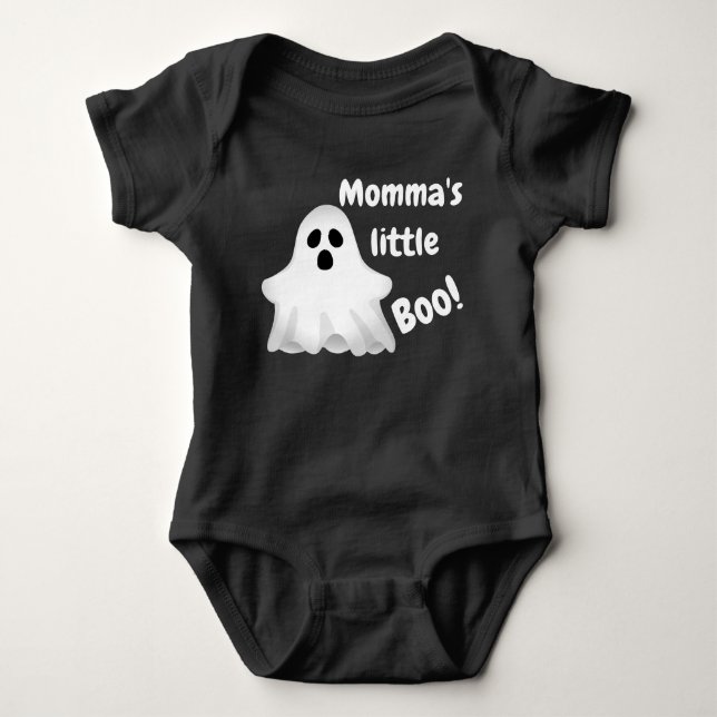 Mammas kleiner Boo Ghost Baby Bodysuit Baby Strampler (Vorderseite)