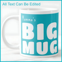 Mammas maßgeschneiderte große Tasse Aqua C132 Funn