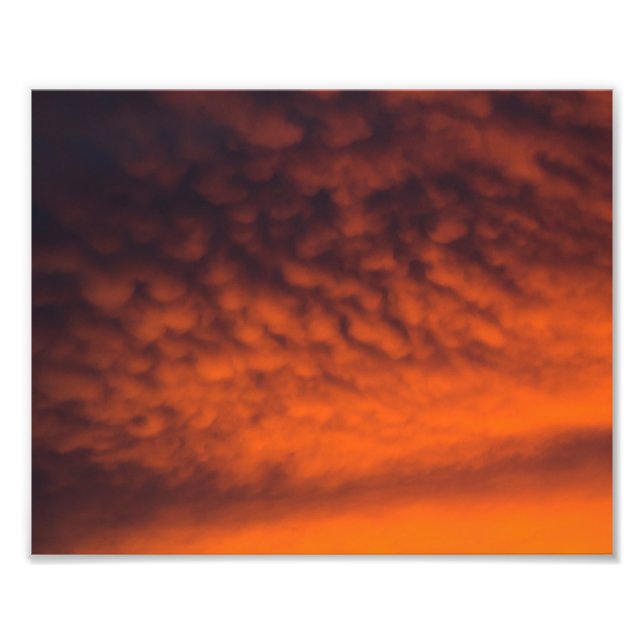 Mammatuswolken bei Sonnenuntergang Fotodruck (Vorne)