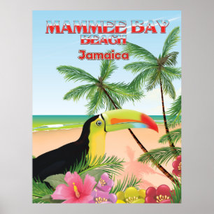 Mammee Bay Beach Jamaica Reiseplakat Poster