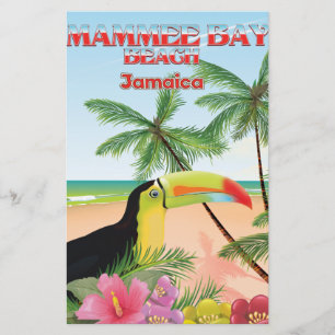 Mammee Bay Beach Jamaika Reiseplakat Briefpapier
