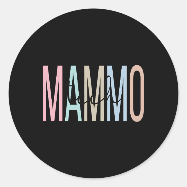 Mammo Tech Wertschätzung Mammographie Technologe Runder Aufkleber (Vorderseite)