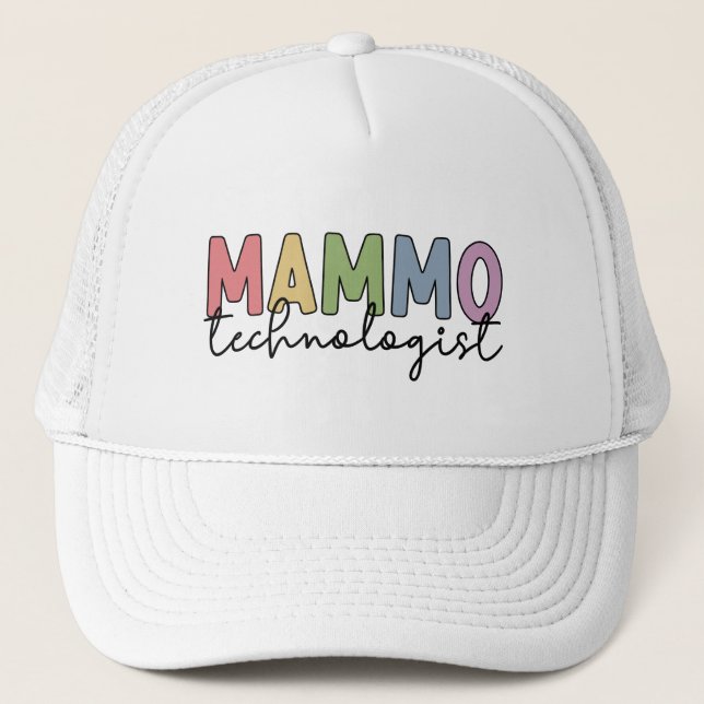 Mammo Technologe Mammographie Technician Geschenk Truckerkappe (Vorderseite)
