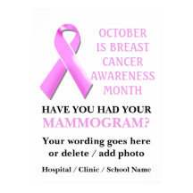 Mammogramm Medizin Monat rosa Band