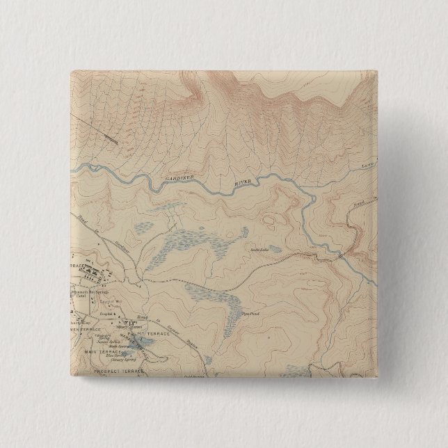 Mammot Hot Springs und Vicinity 2 Button (Vorderseite)