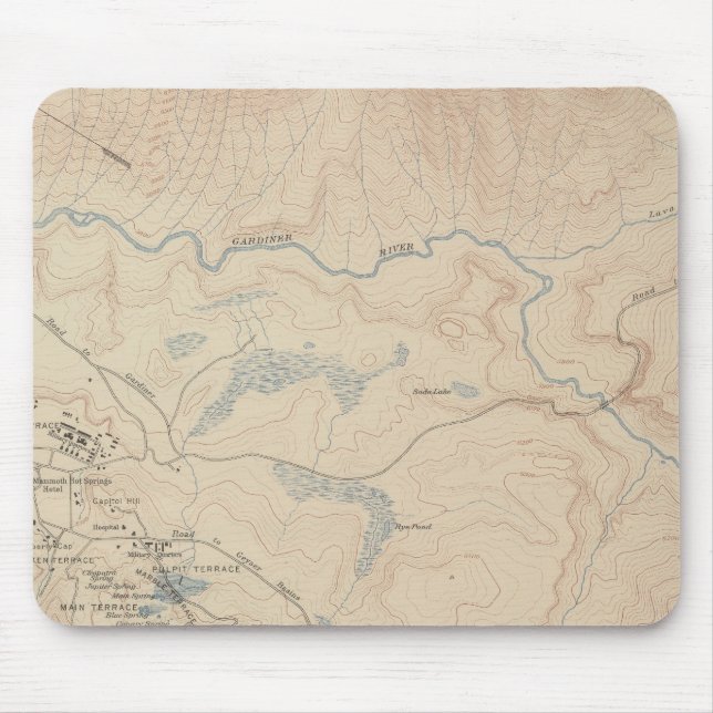 Mammot Hot Springs und Vicinity 2 Mousepad (Vorne)