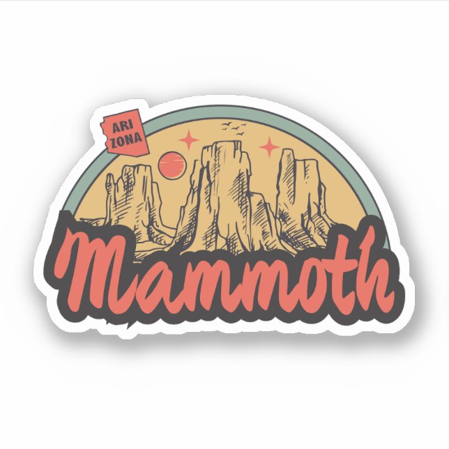 Mammoth, Arizona-Aufkleber Aufkleber (Vorderseite)