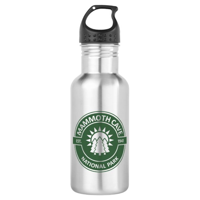 Mammoth Cave National Park Edelstahlflasche (Vorderseite)