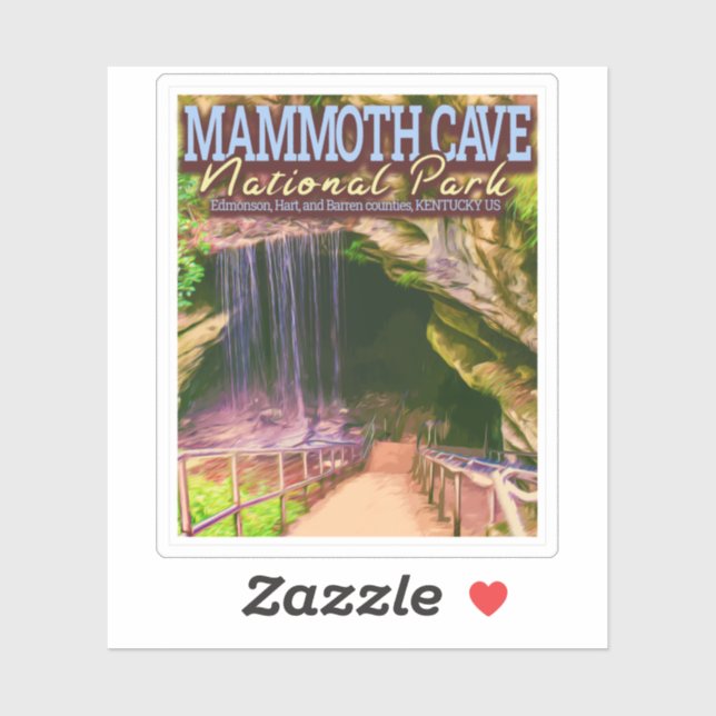 MAMMOTH CAVE NATIONAL PARK - KENTUCKY US AUFKLEBER (Blatt)