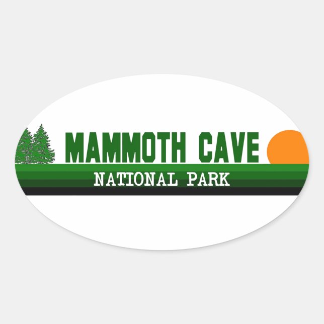 Mammoth Cave National Park Ovaler Aufkleber (Vorderseite)