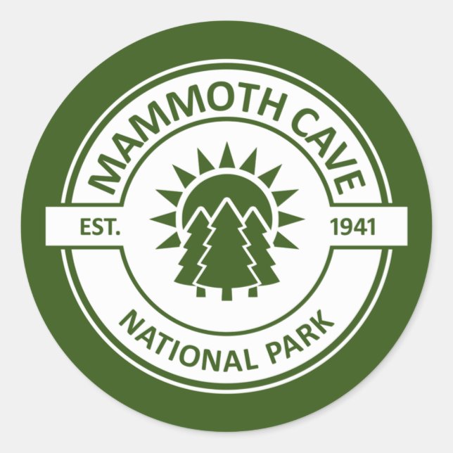 Mammoth Cave National Park Runder Aufkleber (Vorderseite)