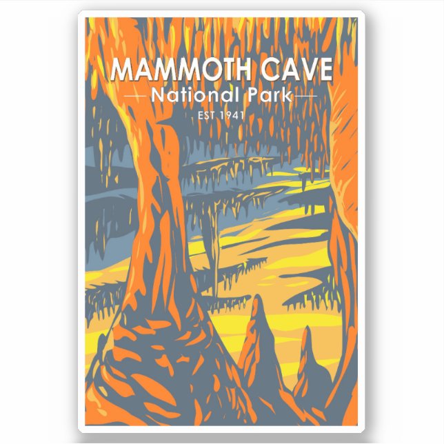 Mammoth Cave Nationalpark Kentucky Aufkleber (Vorderseite)