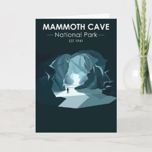 Mammoth Cave Nationalpark Kentucky Vintage Karte