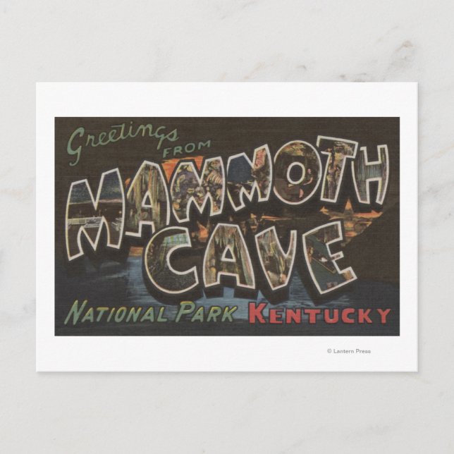 Mammoth Höhle, Kentucky - Große Briefszenen Postkarte (Vorderseite)