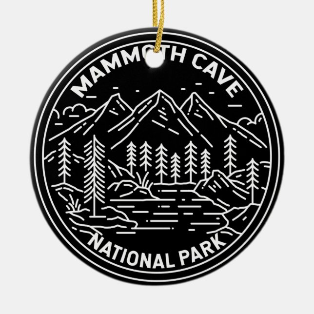 Mammoth Höhle Nationalpark Kentucky Monoline Keramik Ornament (Vorne)
