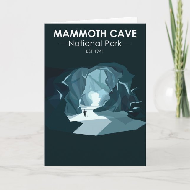 Mammoth Höhle Nationalpark Kentucky Vintag Karte (Vorderseite)