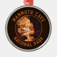 Mammoth Höhle Nationalpark Retro Distressed Circle