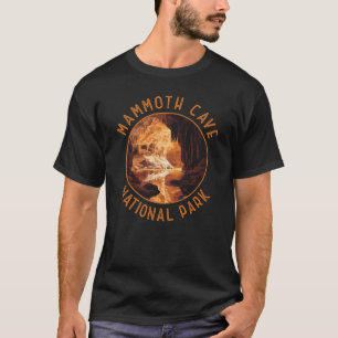 Mammoth Höhle Nationalpark Retro Distressed Circle T-Shirt