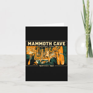 Mammoth-Höhle Vintage Nationalpark-Abenteuer Karte