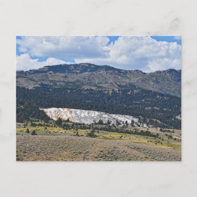 Mammoth Hot Springs Panorama, Yellowstone, Wyoming Postkarte (Vorderseite)