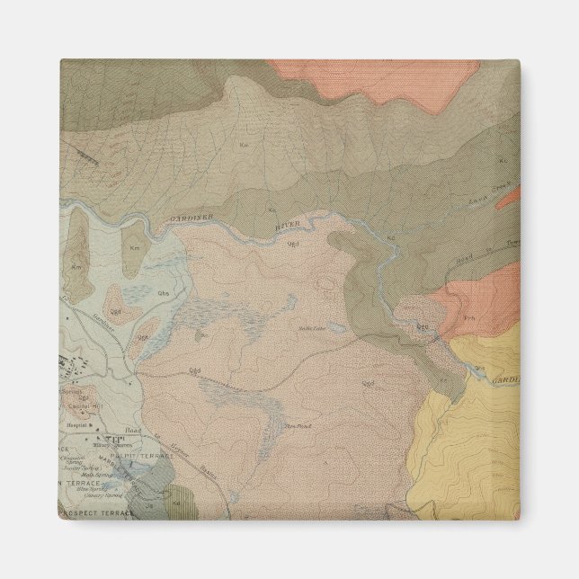 Mammoth Hot Springs und Vicinity Magnet (Vorne)