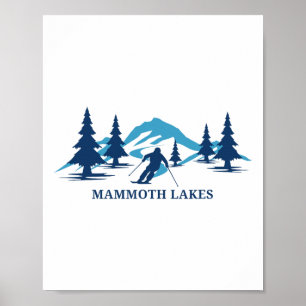 Mammoth Lakes Kalifornien Skigebiet Skifahren Skif Poster