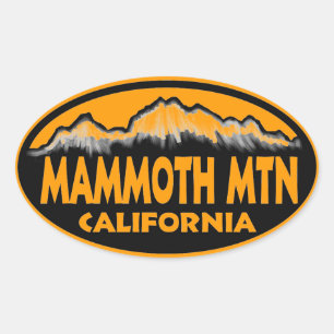 Mammoth Mountain California Orange Aufkleber