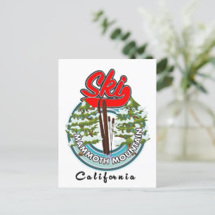 Mammoth Mountain California-Skilogo Postkarte