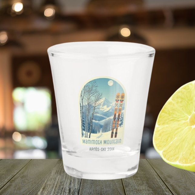 Mammoth Mountain California Urlaubsskizze Schnapsglas (Von Creator hochgeladen)