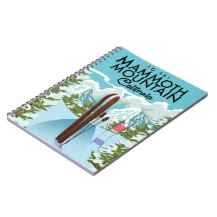 Mammoth Mountain California zum Skifahren Notizblock