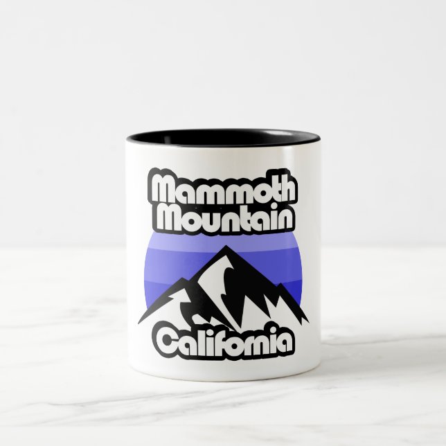 Mammoth Mountain California Zweifarbige Tasse (Mittel)