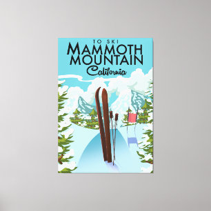 Mammoth Mountain Kalifornien zum Skifahren Leinwanddruck