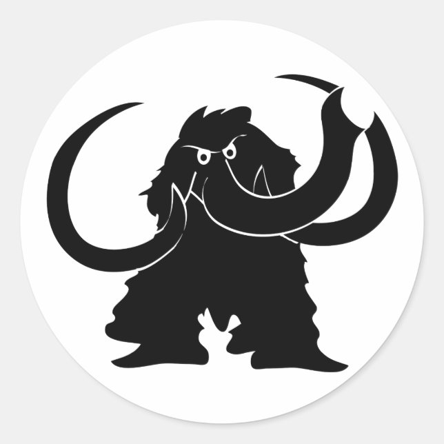 Mammoth Runder Aufkleber (Vorderseite)